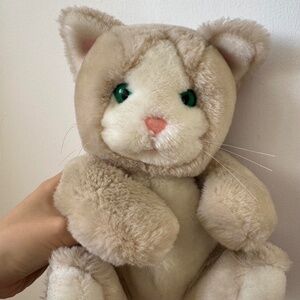 Cute retro 80s stuffed cat toy, plush cats animal kitten doll! Kawaii 1980s cats